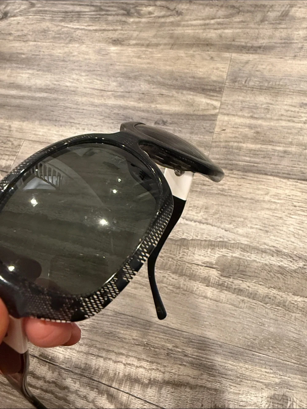 CHANEL 5146 Black White Lace CC Oversized Sunglasses 25/3C Made in Italy